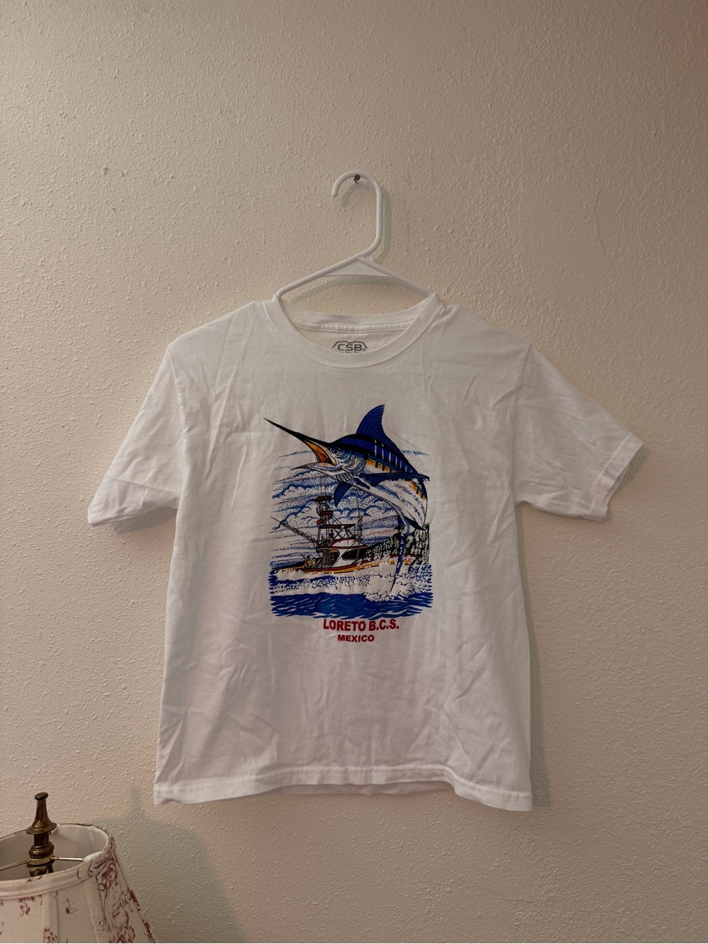 White Kids Marlin Graphic Tee - Loreto B.C.S. Mexico